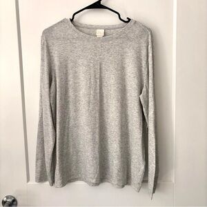 H&M Light Gray Ribbed Long Sleeve Top